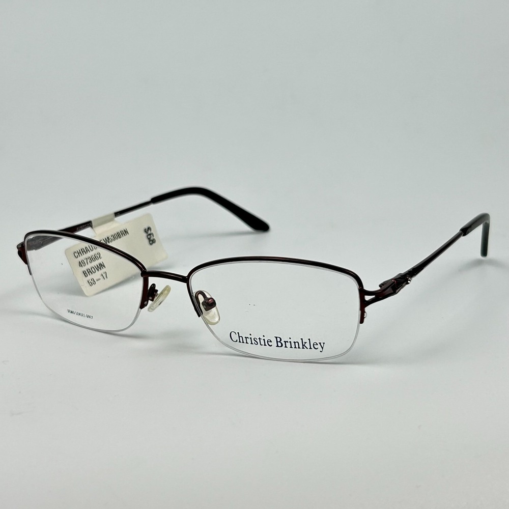 Christie Brinkley 4973662 Womens Eyeglasses Frame Brown Cat Eye 53-17-138 mm